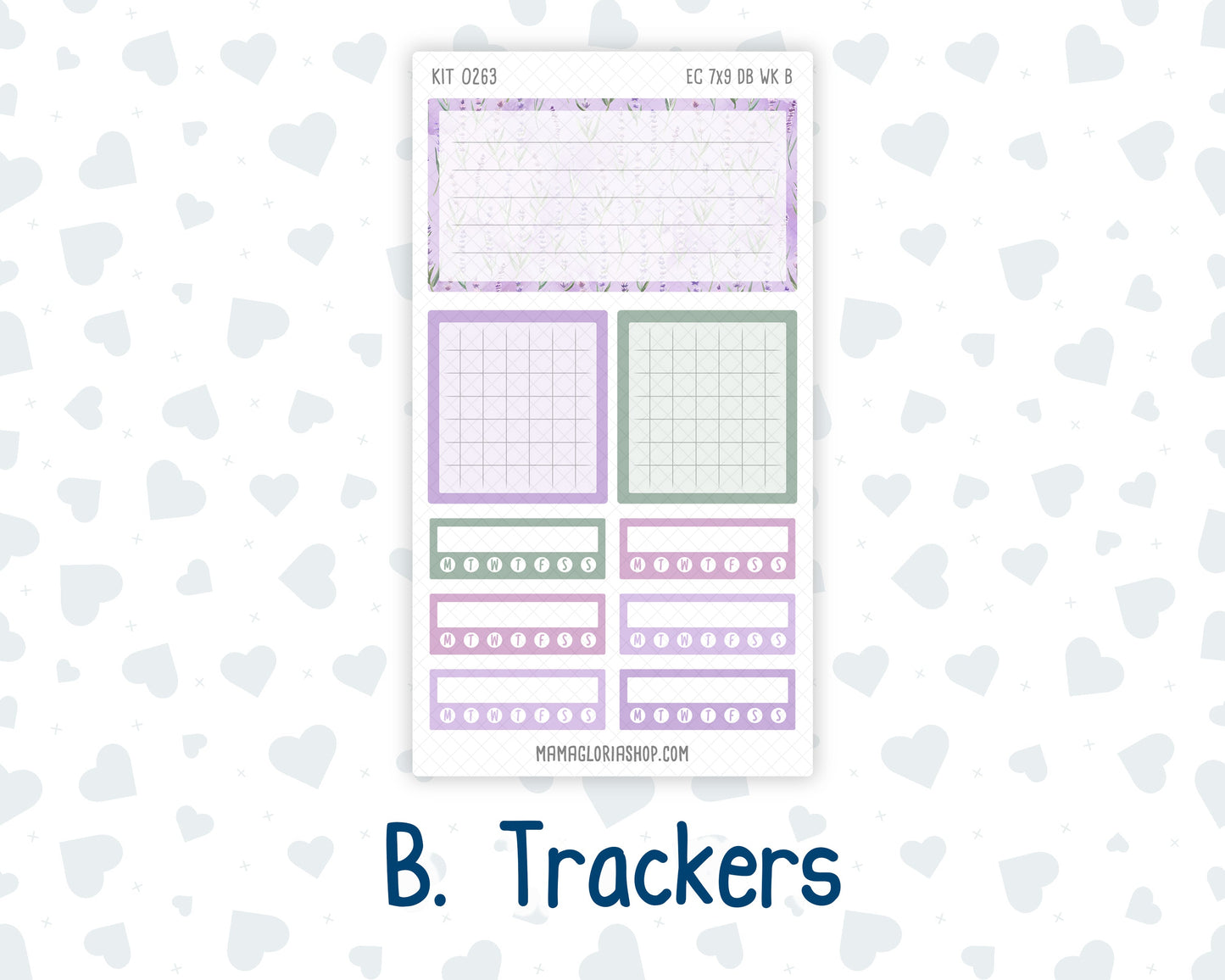 Kit 0263 - 7x9 - EC Dashboard Planner - April - Lavender Drift