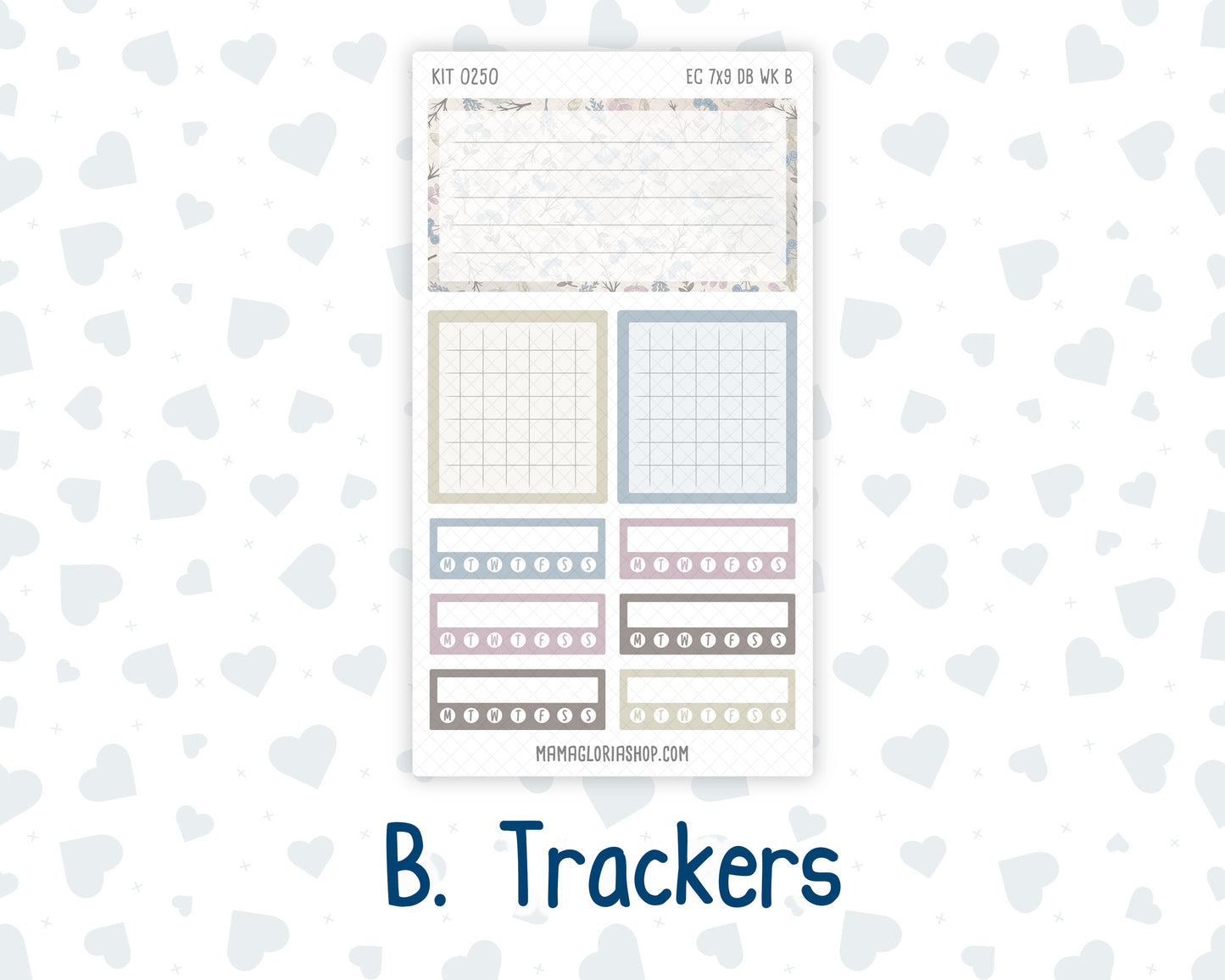 Kit 0250 - 7x9 - EC Dashboard Planner - Quiet January