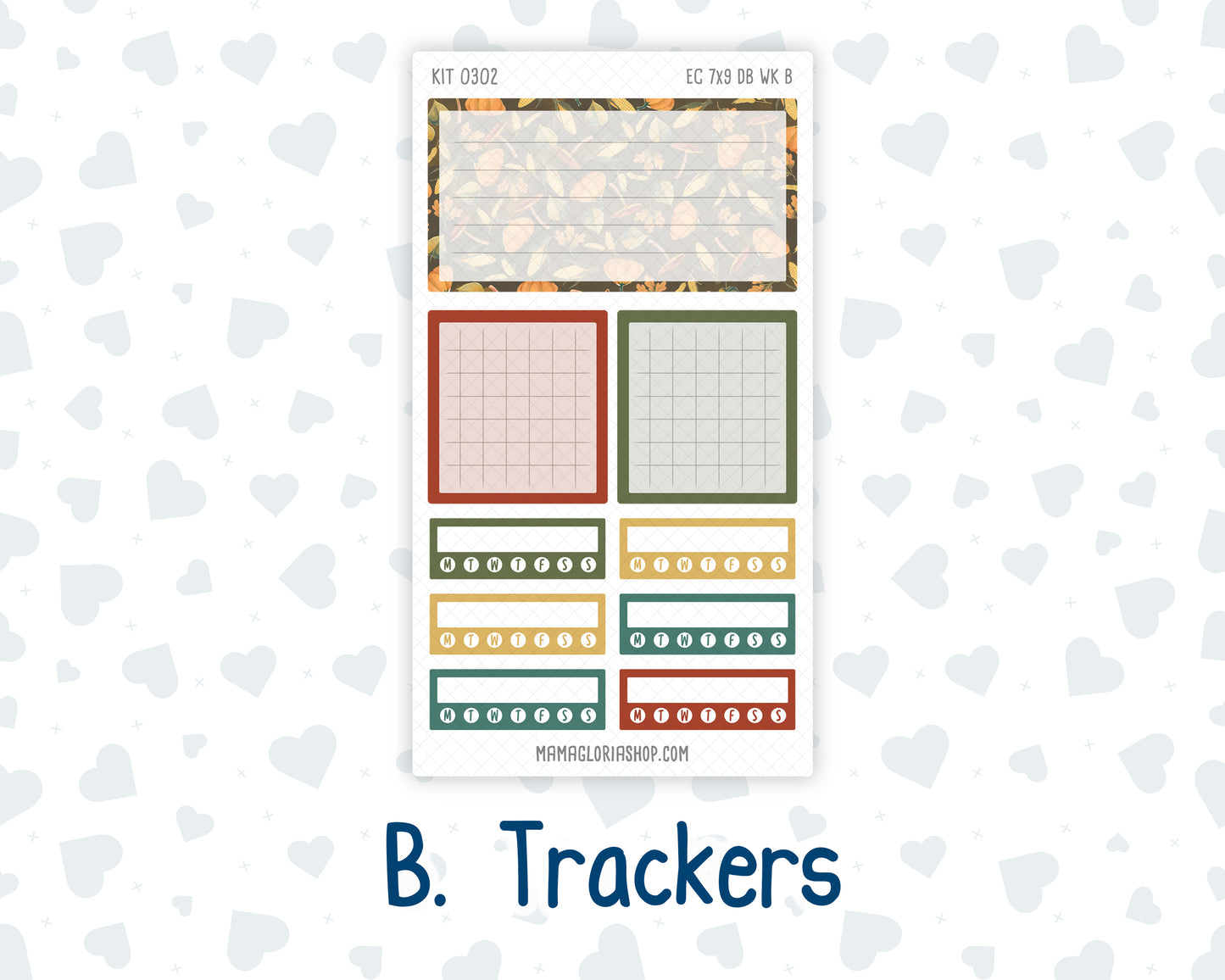 Kit 0302 - 7x9 - EC Dashboard Planner - November - Thankful Season