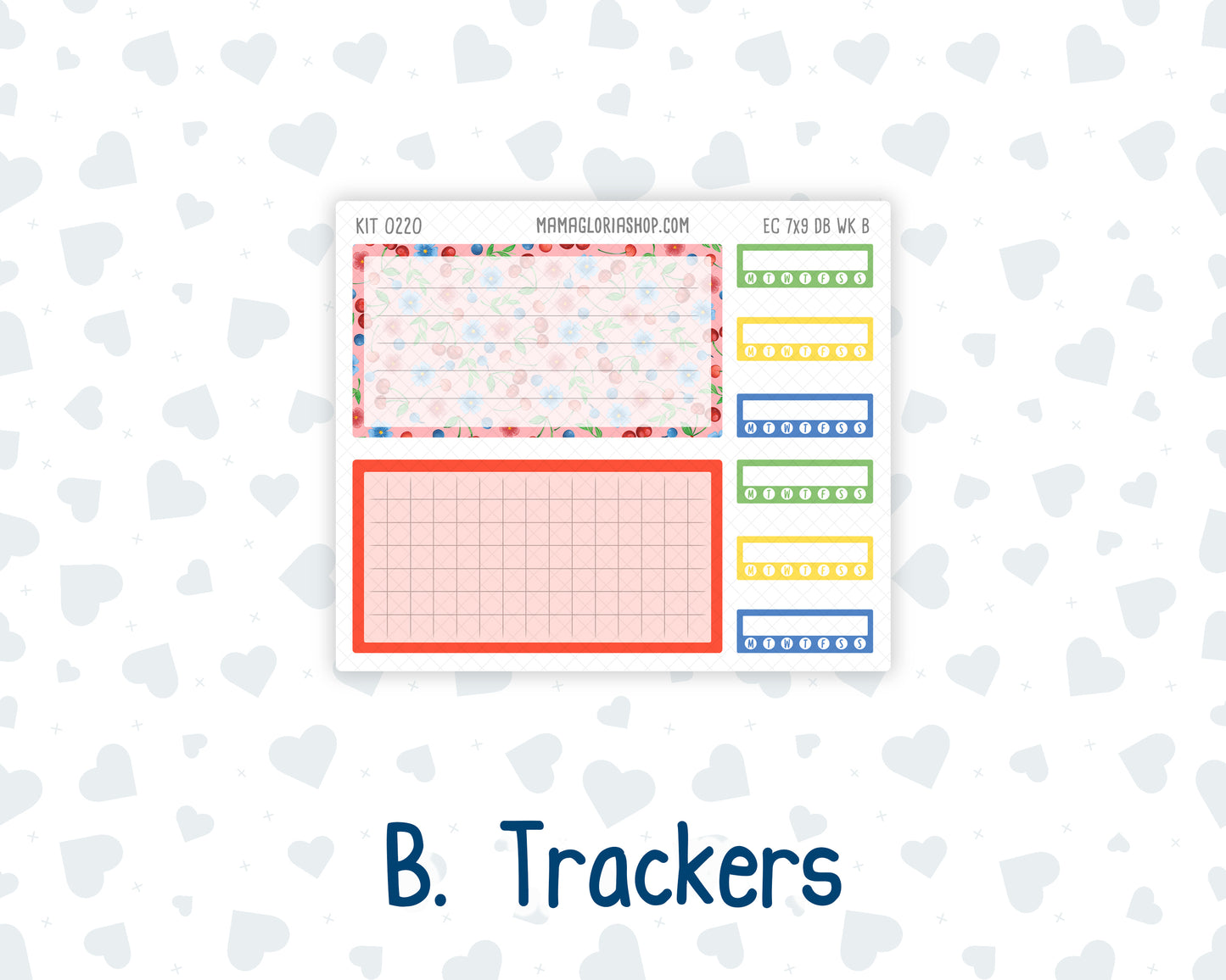 Kit 0220 - Weekly Dashboard Planner - Erin Condren - June - June Berries
