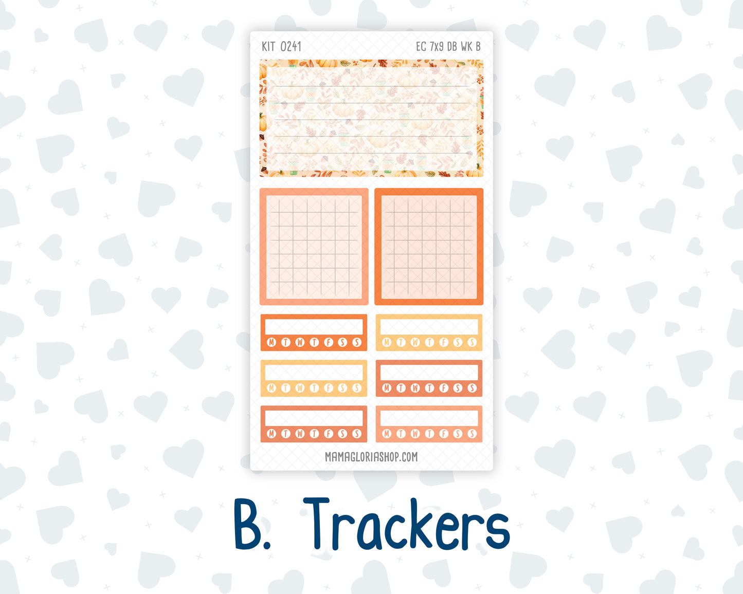 Kit 0241- Weekly Dashboard Planner - Erin Condren - Pumpkin Latte - November