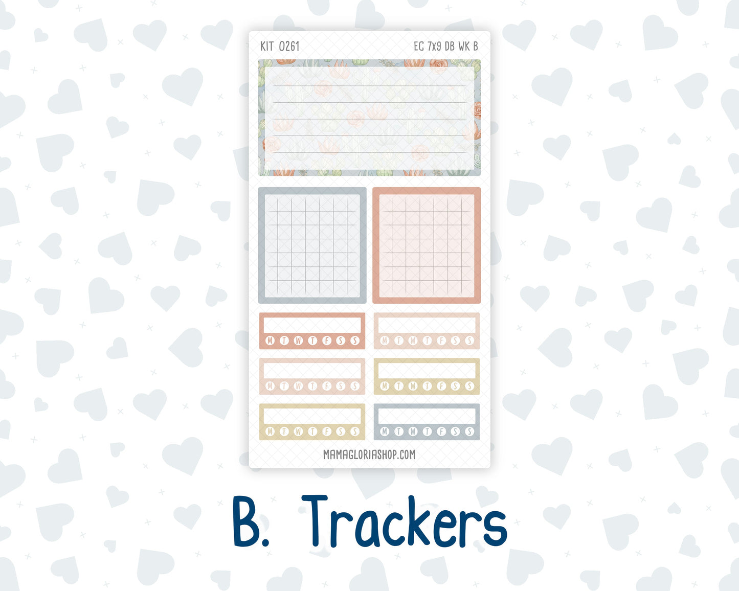 Kit 0261 - 7x9 - EC Dashboard Planner - April - Llama Spring