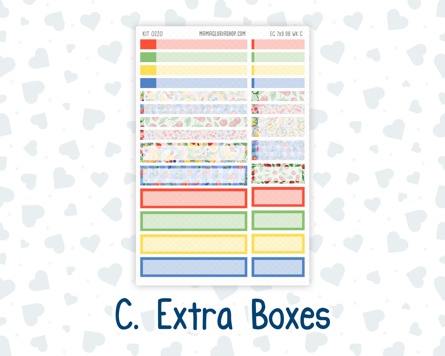 Kit 0220 - Weekly Dashboard Planner - Erin Condren - June - June Berries