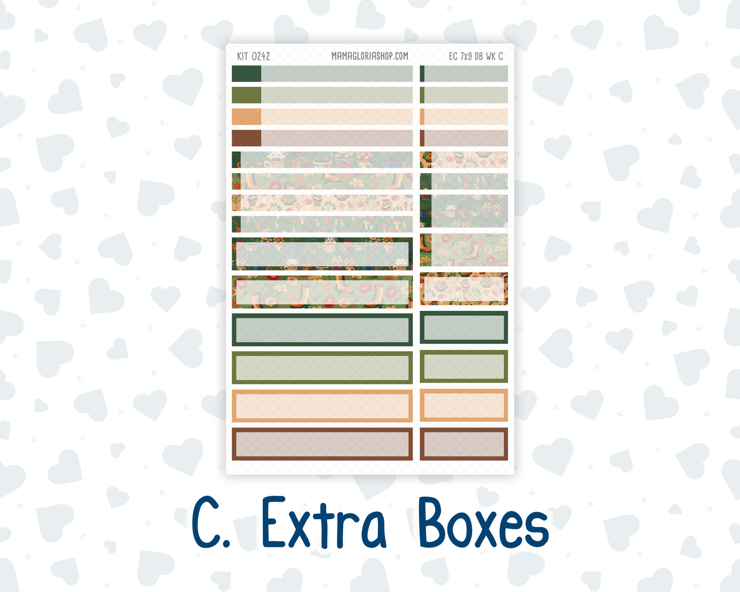 Kit 0242- Weekly Dashboard Planner - Erin Condren - Cottage Autumn - November