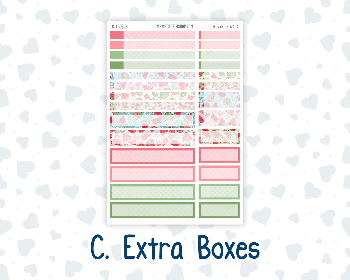 Kit 0276 - 7x9 - EC Dashboard Planner - July - Melon Crush