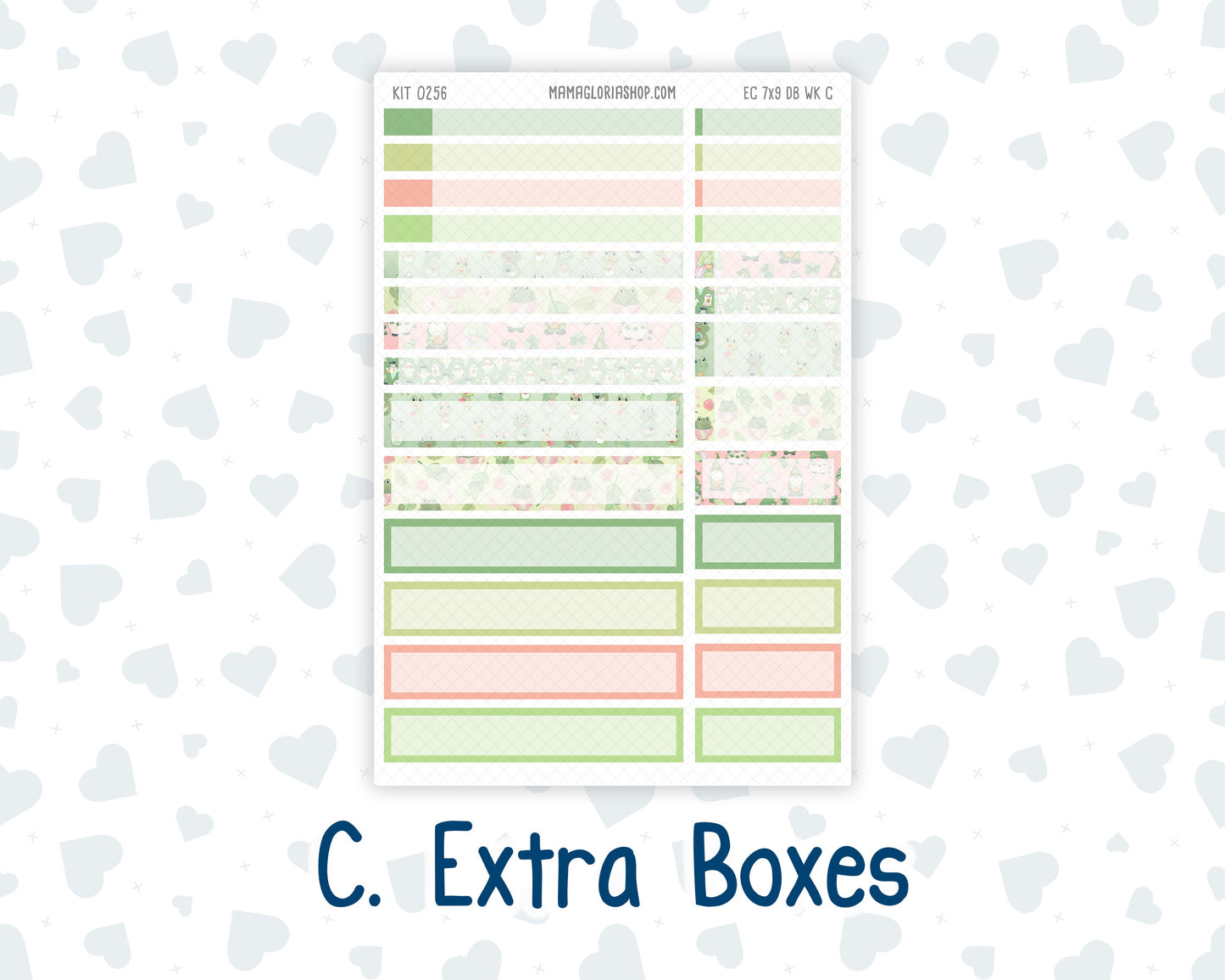 Kit 0256 - 7x9 - EC Dashboard Planner - March - Froggy Luck