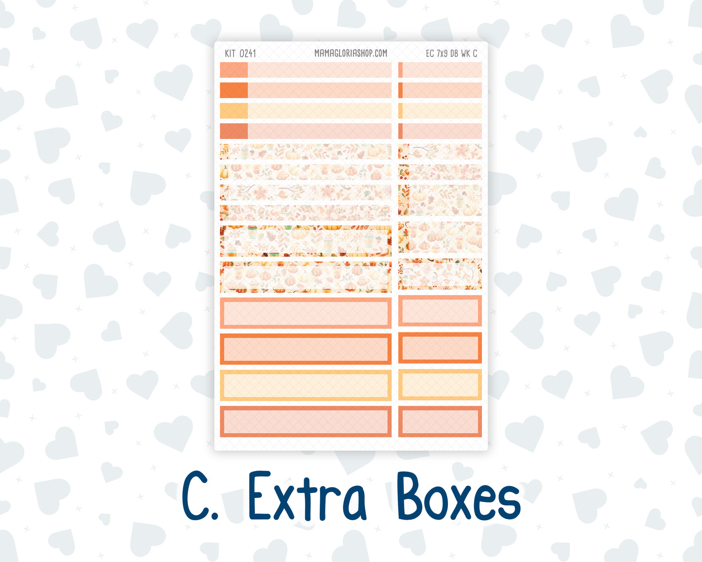Kit 0241- Weekly Dashboard Planner - Erin Condren - Pumpkin Latte - November