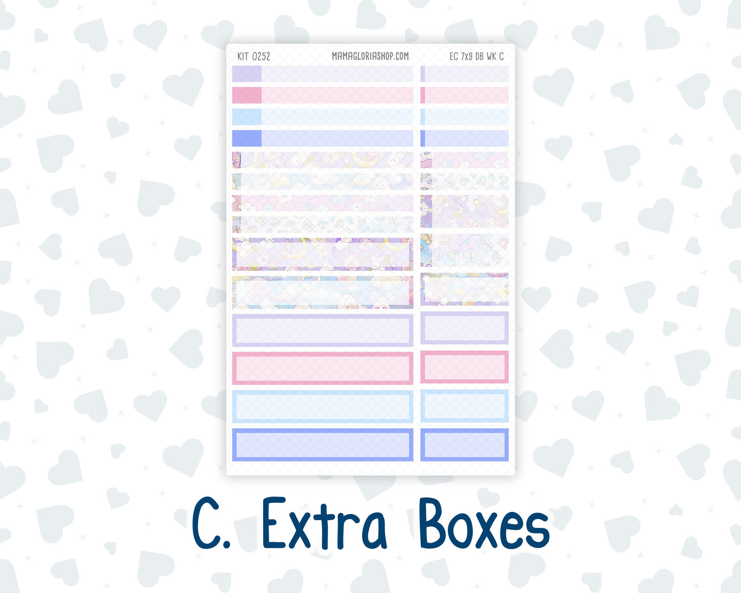 Kit 0252 - 7x9 - EC Dashboard Planner - February - Tokyo Candy Cloud
