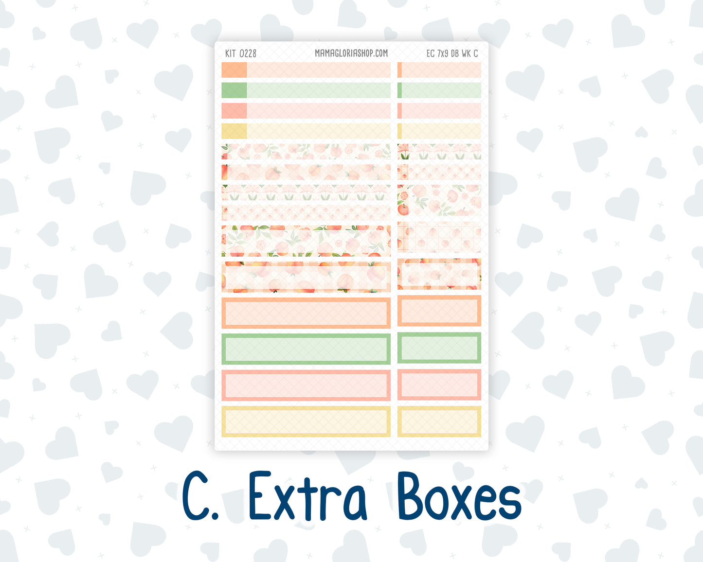 Kit 0228- Weekly Dashboard Planner - Erin Condren - August - Just Peachy