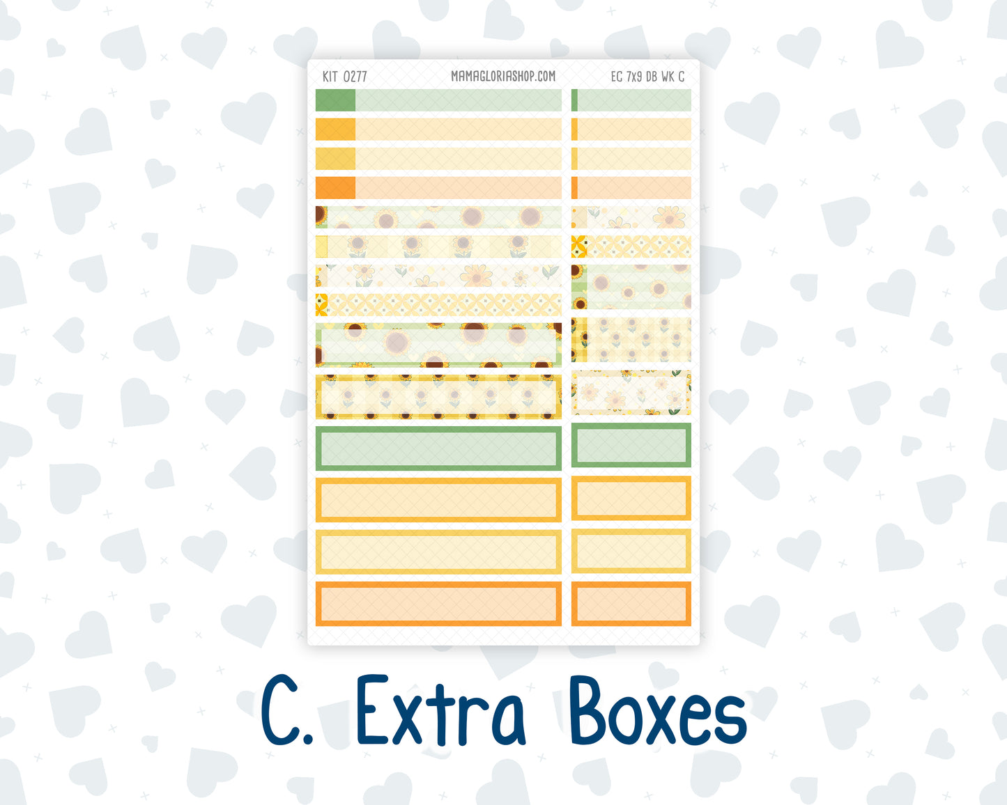 Kit 0277 - 7x9 - EC Dashboard Planner - August - Sunflower Drama Club