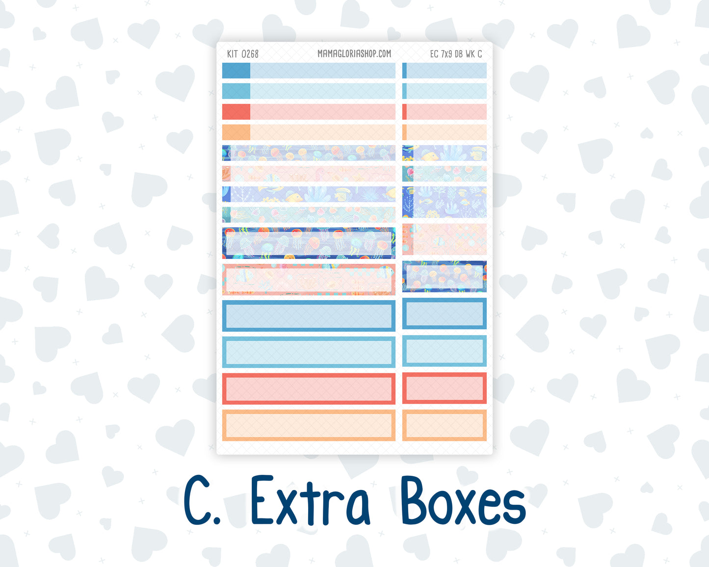 Kit 0268 - 7x9 - EC Dashboard Planner - June - Sea Sweeties