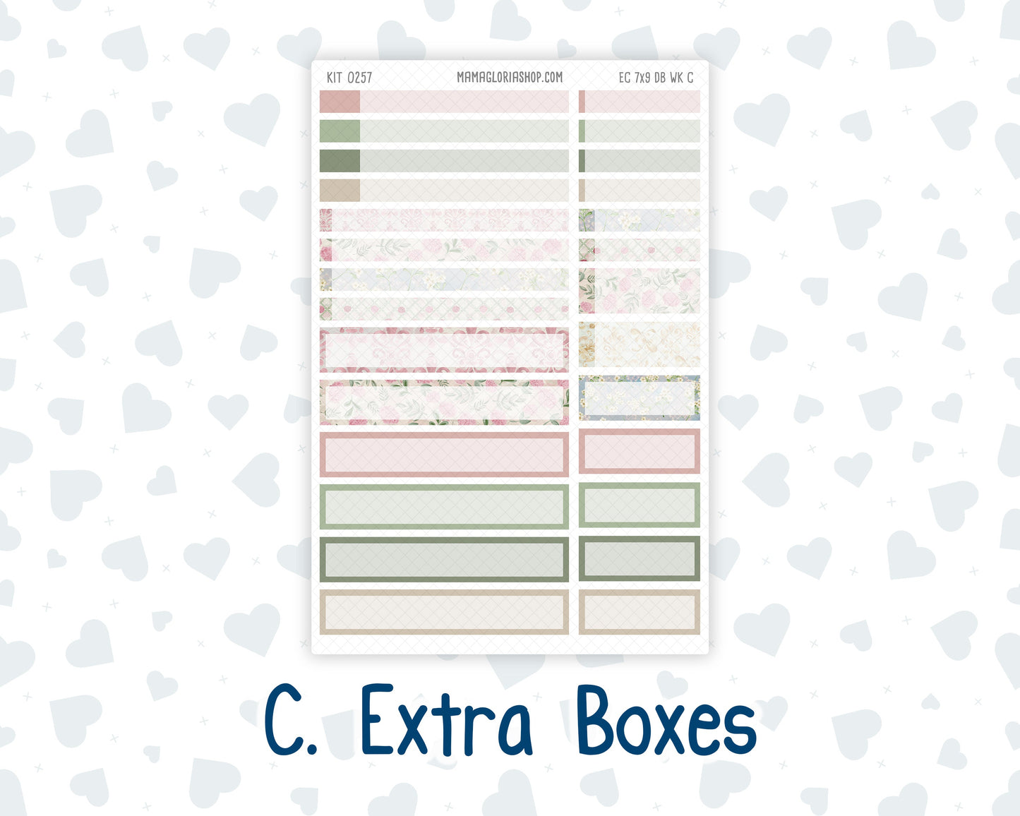 Kit 0257 - 7x9 - EC Dashboard Planner - March - Blush Garden