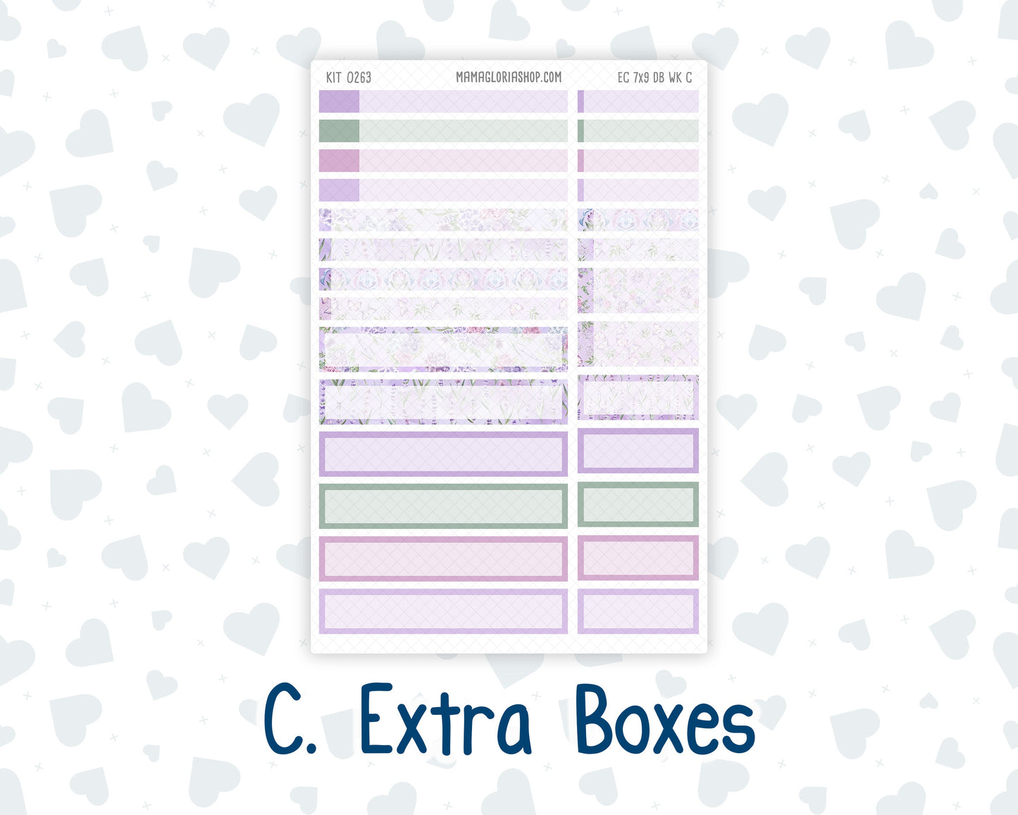 Kit 0263 - 7x9 - EC Dashboard Planner - April - Lavender Drift