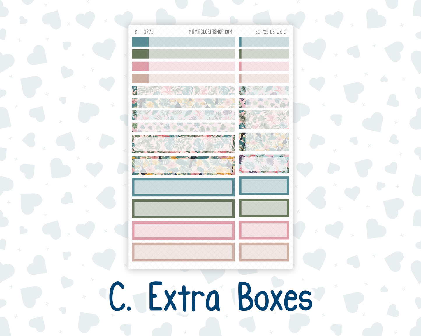 Kit 0275 - 7x9 - EC Dashboard Planner - July - Tropical Safari Blush