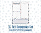Kit 0198- 7x9 - EC Notes Pages - December - Holiday Village - Dashboard Kit | Productivity Page