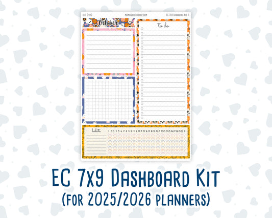 Kit 0190- 7x9 - EC Notes Pages - October- Halloween Spooktacular - Dashboard Kit | Productivity Page