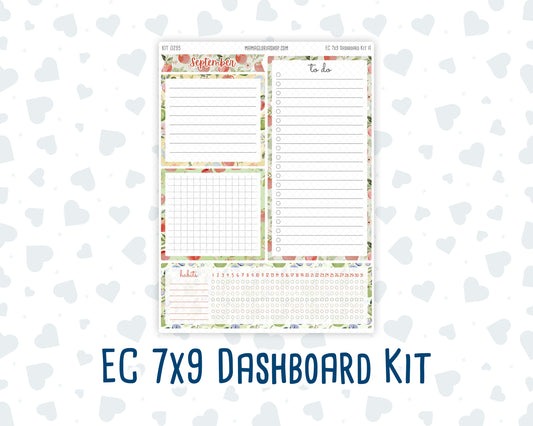 Kit 0295 - 7x9 - EC Notes Pages - Dashboard Kit | Productivity Page - September - Apple Harvest
