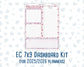 Kit 0204 - 7x9 - EC Notes Pages - February - Valentines Garden - Dashboard Kit | Productivity Page