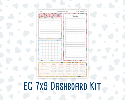 Kit 0270 - 7x9 - EC Notes Pages - Dashboard Kit | Productivity Page - June - Beachside Bliss