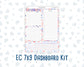 Kit 0273 - 7x9 - EC Notes Pages - Dashboard Kit | Productivity Page - July - Americana In Bloom