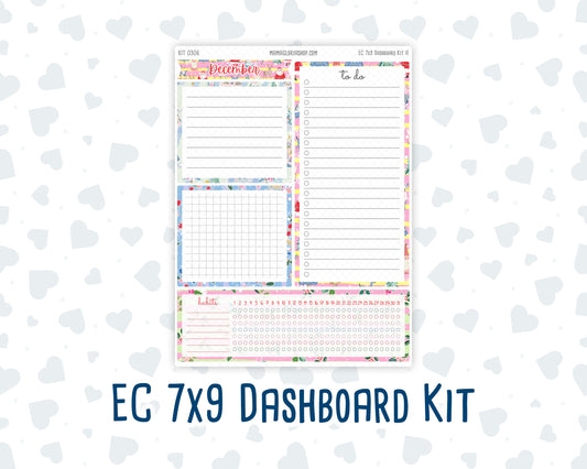 Kit 0306 - 7x9 - EC Notes Pages - Dashboard Kit | Productivity Page - December - Jolly Mischief
