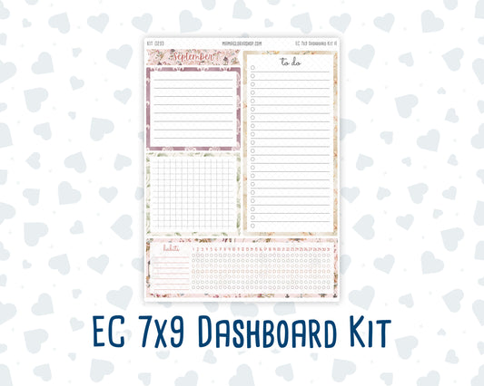 Kit 0293 - 7x9 - EC Notes Pages - Dashboard Kit | Productivity Page - September - Fleur de Provence