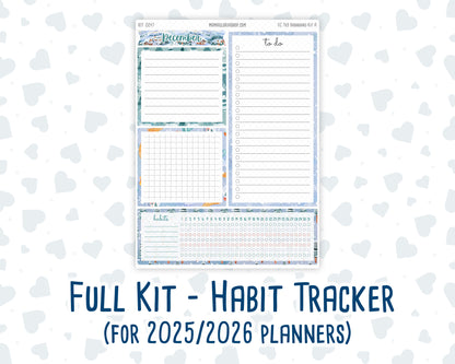 Kit 0247- 7x9 - EC Notes Pages - December - Snow Day Adventures - Dashboard Kit | Productivity Page