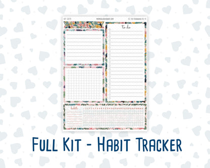 Kit 0275 - 7x9 - EC Notes Pages - Dashboard Kit | Productivity Page - July - Tropical Safari Blush
