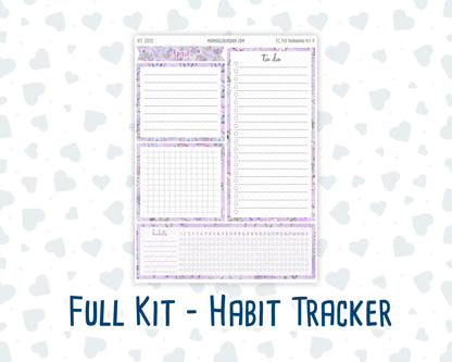 Kit 0263 - 7x9 - EC Notes Pages - Dashboard Kit | Productivity Page - April - Lavender Drift