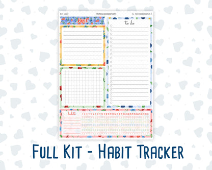 Kit 0220- 7x9 - EC Notes Pages - June - June Berries - Dashboard Kit | Productivity Page