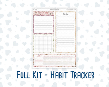 Kit 0293 - 7x9 - EC Notes Pages - Dashboard Kit | Productivity Page - September - Fleur de Provence