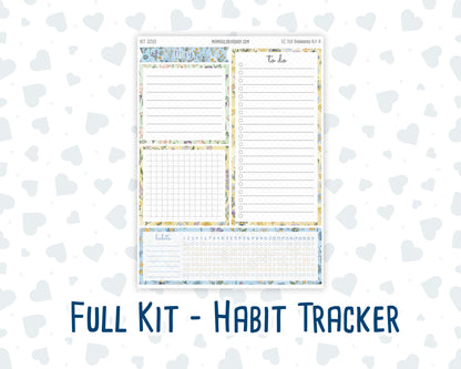 Kit 0265 - 7x9 - EC Notes Pages - Dashboard Kit | Productivity Page - May - Honeybee Sky