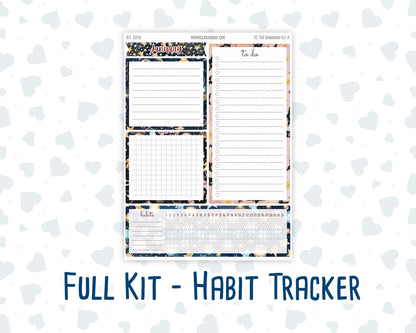 Kit 0248- 7x9 - EC Notes Pages - January - Midnight Countdown - Dashboard Kit | Productivity Page