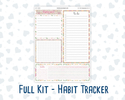 Kit 0232- 7x9 - EC Notes Pages - September- Heirloom Garden  - Dashboard Kit | Productivity Page