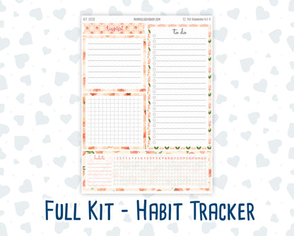 Kit 0228- 7x9 - EC Notes Pages - August - Just Peachy - Dashboard Kit | Productivity Page