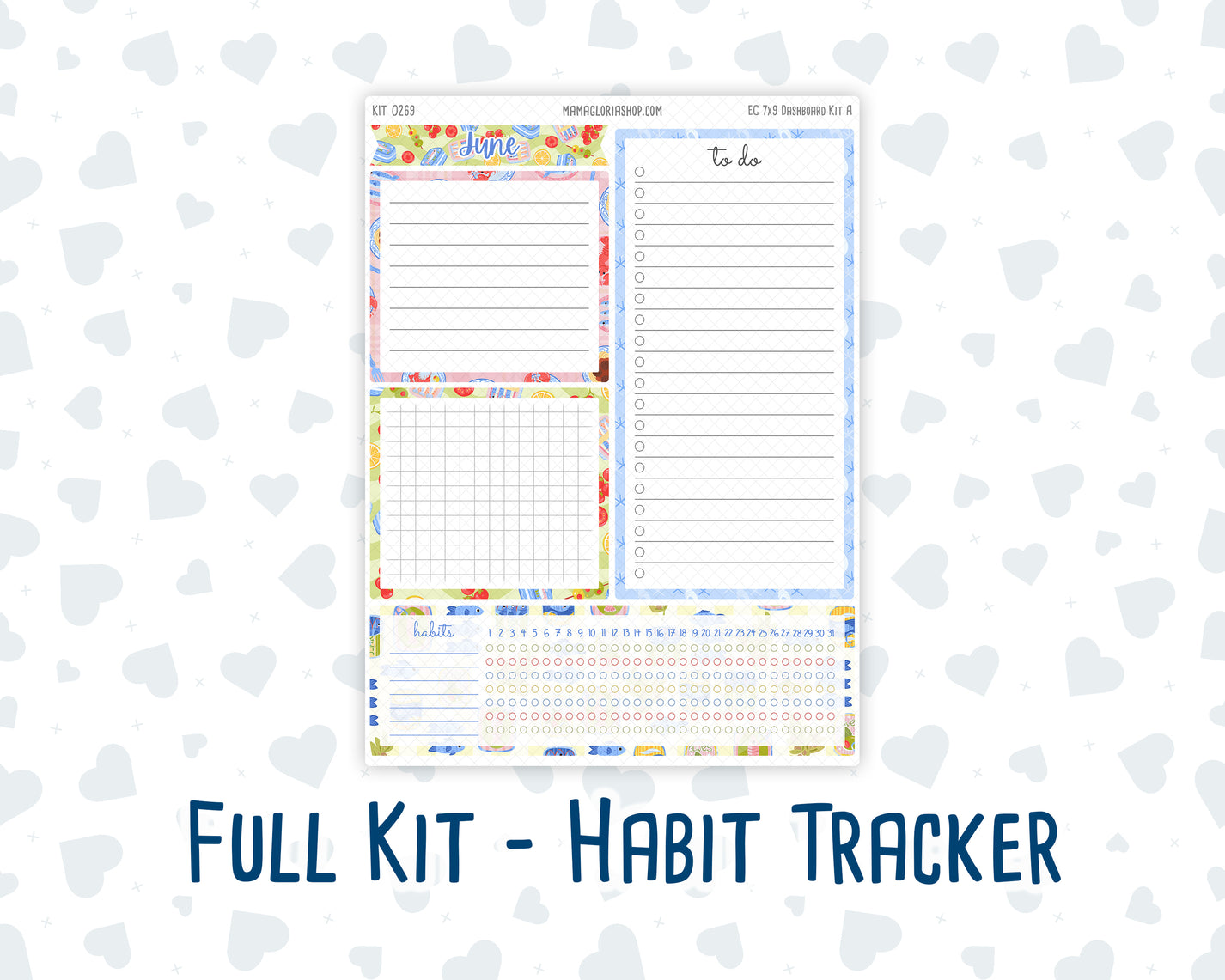 Kit 0269 - 7x9 - EC Notes Pages - Dashboard Kit | Productivity Page ...