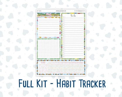 Kit 0267 - 7x9 - EC Notes Pages - Dashboard Kit | Productivity Page - May - Flowers For Mama