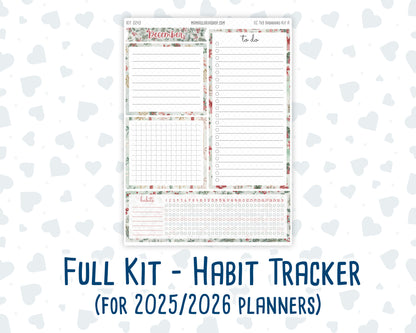 Kit 0245- 7x9 - EC Notes Pages - December - Vintage Christmas - Dashboard Kit | Productivity Page