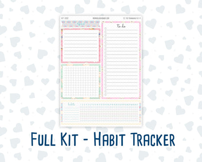 Kit 0262 - 7x9 - EC Notes Pages - Dashboard Kit | Productivity Page - April - Spring Puffs