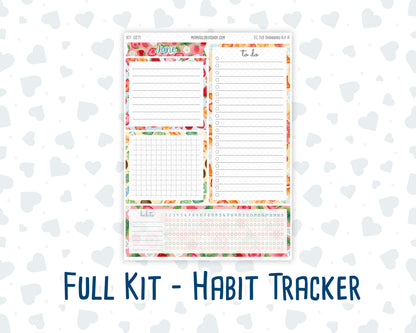 Kit 0271 - 7x9 - EC Notes Pages - Dashboard Kit | Productivity Page - June - Strawberry Shore
