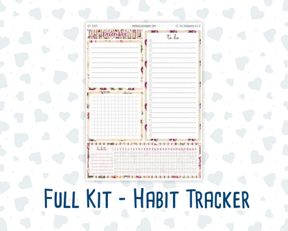 Kit 0307 - 7x9 - EC Notes Pages - Dashboard Kit | Productivity Page - December - Velvet Hearth