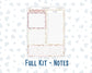 Kit 0293 - 7x9 - EC Notes Pages - Dashboard Kit | Productivity Page - September - Fleur de Provence