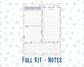 Kit 0213 - 7x9 - EC Notes Pages - April - Provence - Dashboard Kit | Productivity Page