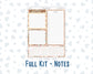 Kit 0296 - 7x9 - EC Notes Pages - Dashboard Kit | Productivity Page - September - Coffee Break