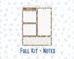Kit 0302 - 7x9 - EC Notes Pages - Dashboard Kit | Productivity Page - November - Thankful Season
