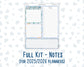 Kit 0247- 7x9 - EC Notes Pages - December - Snow Day Adventures - Dashboard Kit | Productivity Page