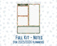 Kit 0242- 7x9 - EC Notes Pages - November - Cottage Autumn - Dashboard Kit | Productivity Page