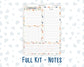 Kit 0193- 7x9 - EC Notes Pages - November - Harvest Blooms - Dashboard Kit | Productivity Page