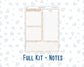 Kit 0301 - 7x9 - EC Notes Pages - Dashboard Kit | Productivity Page - November - Sunday Comfort