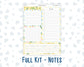 Kit 0227- 7x9 - EC Notes Pages - July - Lemon Grove - Dashboard Kit | Productivity Page